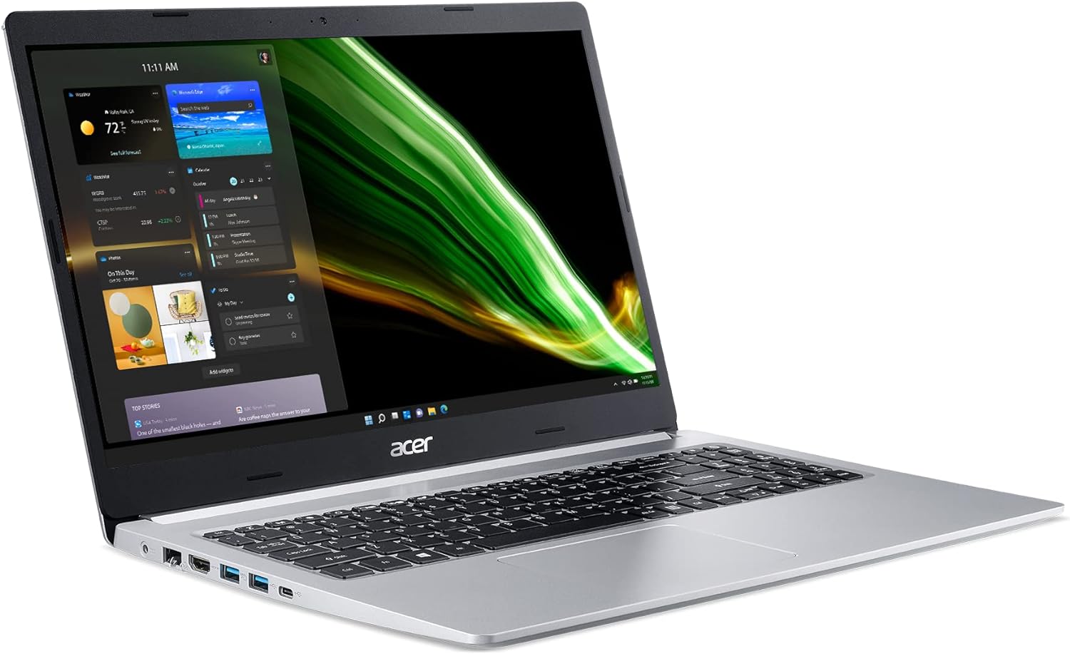 Ordinateur portable mince Acer Aspire 5 A515-45-R74Z | 15,6" Full HD IPS | Processeur mobile AMD Ryzen 5 5500U Hexa-Core | 8 Go DDR4 | SSD NVMe 256 Go | WiFi 6 | Ko rétroéclairé | Windows 11 Famille