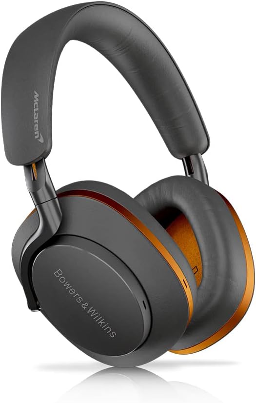 Bowers & Wilkins PX8 McLaren Edition Casque sans fil à réduction de bruit avec Bluetooth 5.0 et charge rapide, 30 heures de lecture haute résolution et microphone intégré