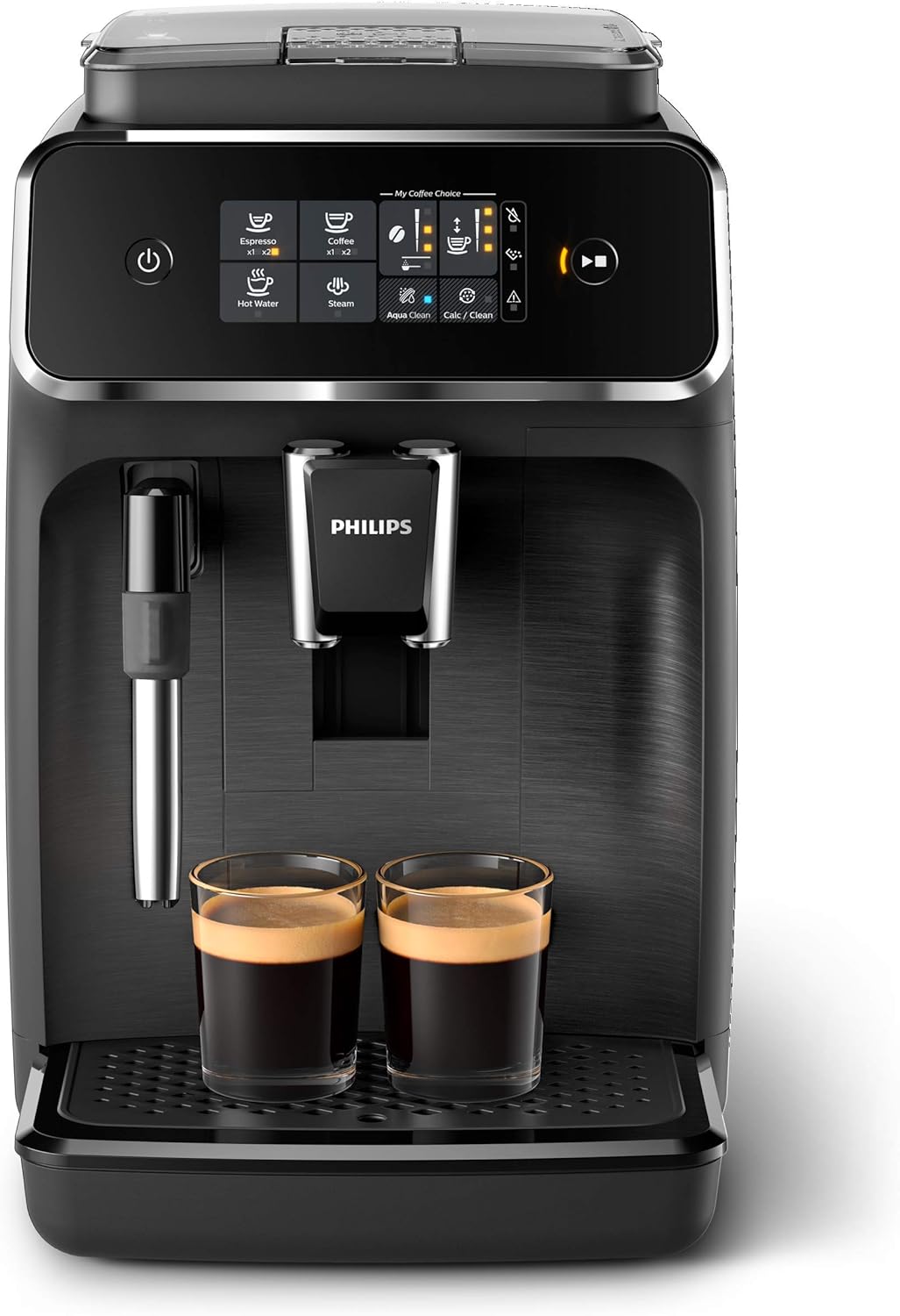Philips Série 2200 Machine Expresso - Café à Grain - Mousseur à Lait Classique, Écran Tactile Intuitif, Noir Mat (EP2220/10)