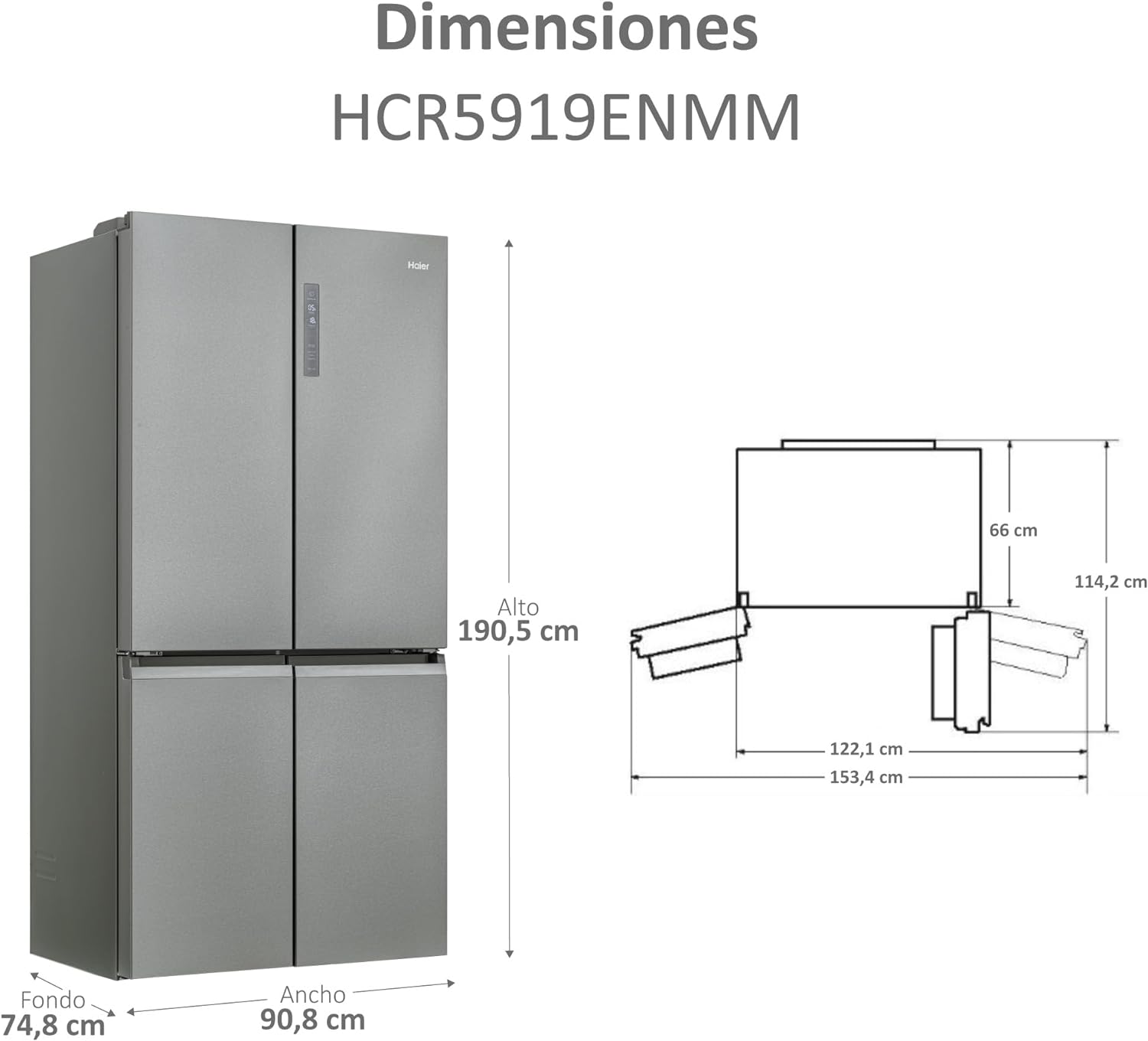 Haier Réfrigérateur 4 portes HCR5919ENMM