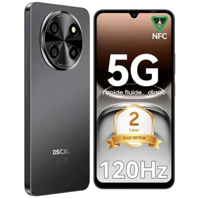 Smartphone Oscal TIGER 5G 8 Téléphone Portable Débloqué 6,88&Prime; 12Go+128Go/SD 2To 5000mAh  Android 15 NFC Dual SIM GPS