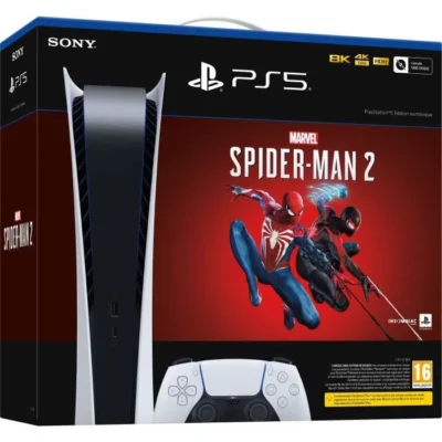 Console PlayStation 5 – Édition Digitale + Marvel&rsquo;s Spider-Man 2