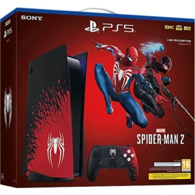 Console PlayStation 5 – Standard – Marvel&rsquo;s Spider-Man 2 – Édition Limitée + Jeu Marvel&rsquo;s Spider-Man 2 (Code)