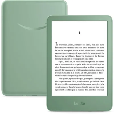 Liseuse électronique – Amazon – kindle – 16 Go – 6&Prime; – – Écran antireflets – Éclairage ajustable – Vert Matcha