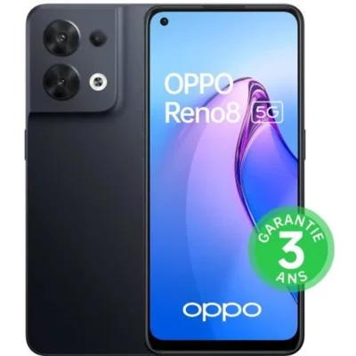 Smartphone – Oppo – Reno8 – 256Go – 5G – Double caméra orientée vers l&rsquo;arrière