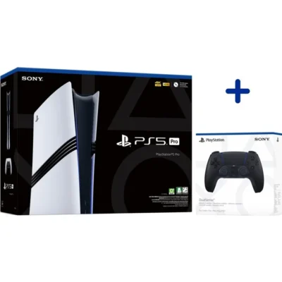 Pack PS5 Pro : Console PlayStation 5 Pro + Manette sans fil DualSense™ – Noire I PS5 et PC