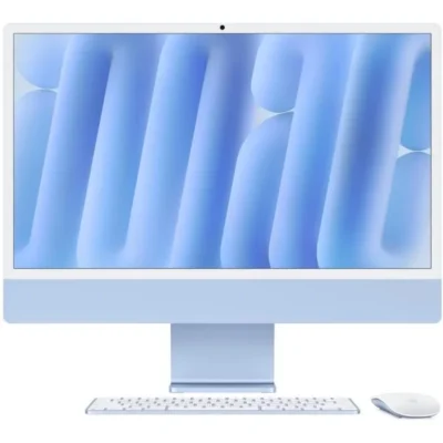 Apple iMac 24&Prime; ecran retina 4,5K 256Go SSD 16Go RAM Puce M4 CPU 8 coeurs GPU 8 coeurs Bleu (2024)