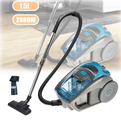 Aspirateur Puissant 2800 W, Filtre HEPA, Compact et Léger, 1,5 L Performant Aspirateur Traîneau Aspiration 15 kPA, Cordon de 5 m