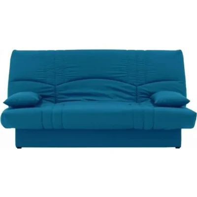 Canapé convertible clic clac 3 places – Tissu Bleu canard – L 190 x P 92 cm – DREAM – Style Contemporain