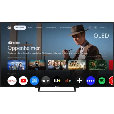 TV Smart Google QLED 75 pouces (189 cm) – 4K UHD – CELED75SVQLD26B6 – CONTINENTAL EDISON