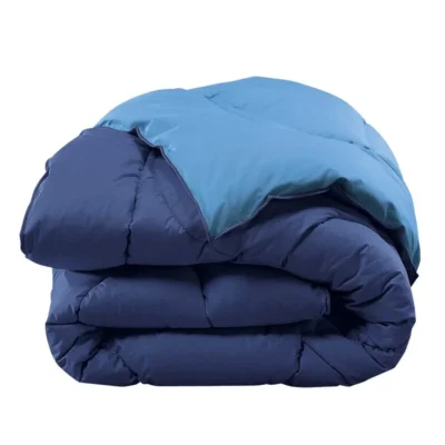 Édredon gonflant bicolore bleu jean-bleu océan Terre de Nuit 140×150