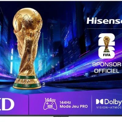 Hisense 100E7Q Pro – TV QLED 100&Prime; (253 cm) – 4K UHD 3840×2160 – 144 Hz – Dolby Vision – TV connecté – 4xHDMI 2.1 – WiFi