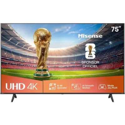 Hisense 75A6Q – TV LED 75&Prime; (189 cm) – 4K UHD 3840×2160 – HDR10+ – TV connecté – 3xHDMI 2.1 – WiFi