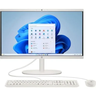 PC Tout-en-un HP 22-dg0000nf – Windows 11 – 21,5&Prime; FHD – Intel N100 – RAM 8Go – Stockage 256Go SSD – Clavier et souris filaires