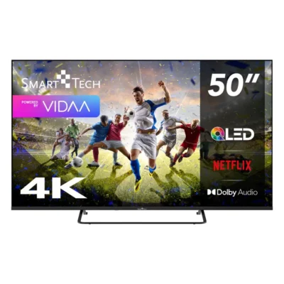 Smart Tech TV QLED 4K UHD 50&prime; (126 cm) 50QV02K VIDAA TV- 3xHDMI – 2xUSB – HDR 10 – Dolby Audio