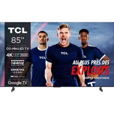 TCL 85C89B – TV QLED MiniLED 85&Prime; (215 cm) – 4K UHD 3840×2160 – 144 Hz – Dolby Vison IQ – Google TV – 4xHDMI 2.1 – WiFi