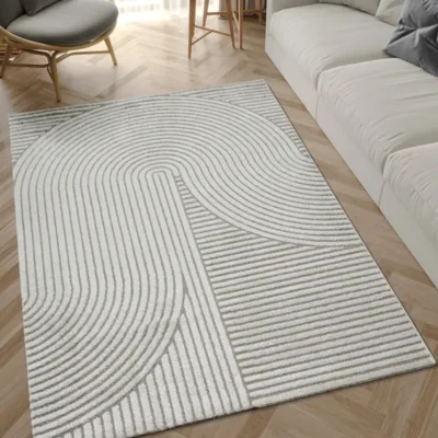 Tapis Moderne – THE CARPET – Everest – Effet 3D – Gris – 240 x 340 cm