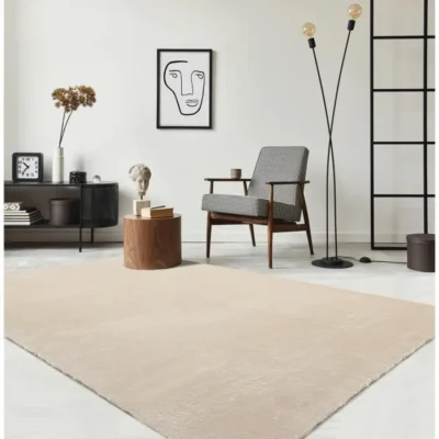 Tapis de Salon – The Carpet Loft – Beige 240×340 – Moderne – Antidérapant – Hypoallergénique