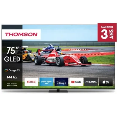 Thomson 75QG7C14 – TV QLED 75&Prime; (189 cm) – 4K UHD 3840×2160 – 144 Hz – Dolby Vision/Atmos – Google TV – 2xHDMI 2.1 + 2xHDMI 2.0
