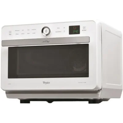 Micro-ondes Jet Chef – 33 L – 6ème SENS Combi Crisp Vapeur – Cavité Inox – Plateau tournant 36 cm – Blanc