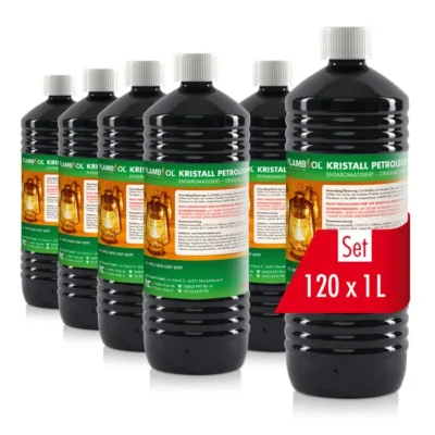 Pétrole de chauffage – FLAMBIOL® – 120 bouteilles – 1 L chacune – Combustible pour chauffage