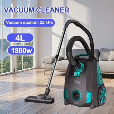 Aspirateur sans sac 1800W – 4L – Filtration haute performance – Silencieux – 22kpa Aspiration puissante