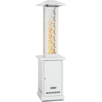 Poêle à granulés de bois mobile pour terrasse Blumfeldt – 12 kW – Inox Blanc