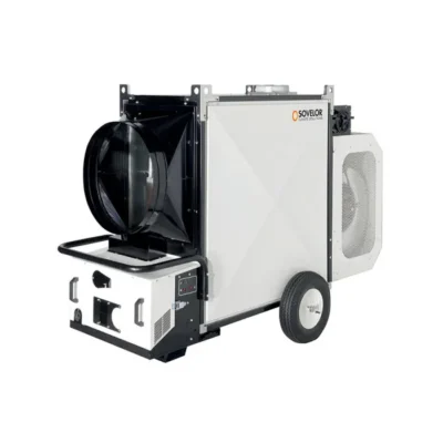 Chauffage à air pulsé mobile TITAN240 avec brûleur fuel 235,7kW 20m3/h combustion indirecte Sovelor