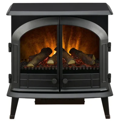 Dimplex – Emberly – Cheminée électrique avec chauffage sur pied – Optiflame, 2000W, 3 faces, télécommande, Commande via application