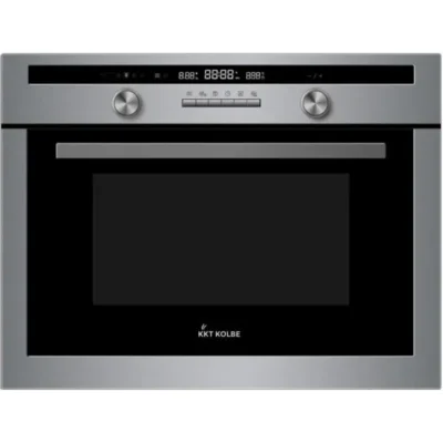 Four micro-ondes intégrable (60cm, 3.4kW, 44 l, autosuffisant, air chaud, grille, inox et verre, écran LED, vitrage de protection