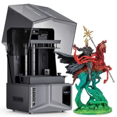 Imprimante 3D Elegoo, Saturn 4 Ultra Écran 12K MSLA, Nivellement Automatique, Grande Taille d&rsquo;impression 220 * 122,88 * 218,88mm³