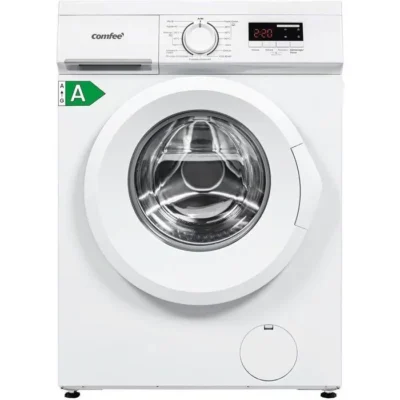 Lave-linge hublot COMFEE – 8 kg – Vapeur – 1400 trs/min – Smart Moteur Inverter – Classe A – Blanc