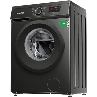Lave-linge hublot Pose-libe COMFEE – 9 kg – 15 Programmes – Vapeur – 1400 trs/min – Smart Moteur BLDC – Classe énergétique A – Noir