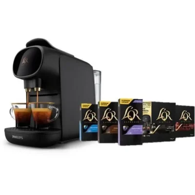 Machine à café à capsules doubles – PHILIPS – L&rsquo;Or Barista Sublime – LM9012/65 – Noir + 50 capsules incluses
