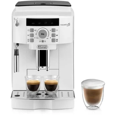 Machine expresso broyeur – Delonghi – Magnifica S – ECAM22.110.W – 4 recettes – Blanc