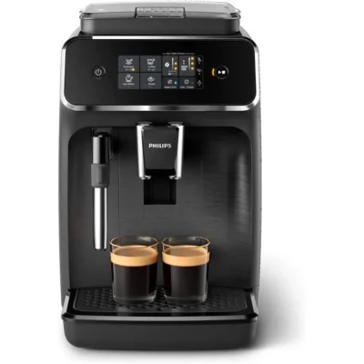 Philips Machine à expresso automatique série 2200, mousseur à lait, écran tactile, noir (EP2220/10)