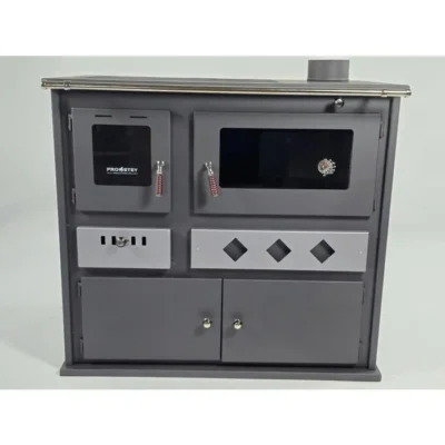 Poêle à bois – Praktik Lux 11 KW – 11 kW – Four intégré – Finition noire