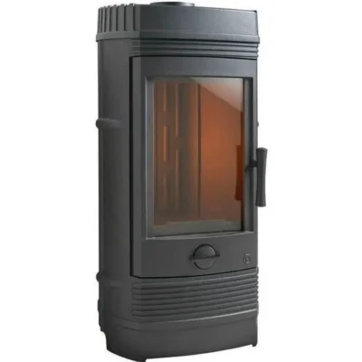 Poêle à bois INVICTA Gomont – Puissance optimale: 12 kW – Max: 18 kW – Bûches 45 cm max – Fonte – Fabriqué en France – Ecodesign