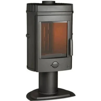 Poêle à bois INVICTA Mesnil&& – Puissance optimale 8 kW – Max: 12kW- Bûches 34 cm max – Fonte – Fabriqué en France – Ecodesign