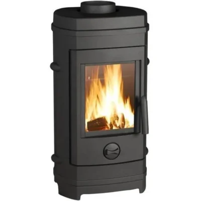 Poêle à bois INVICTA Remilly – Puissance optimale: 7 kW – Max: 10,5 kW – Bûches 33 cm max – Fonte – Fabriqué en France – Ecodesign