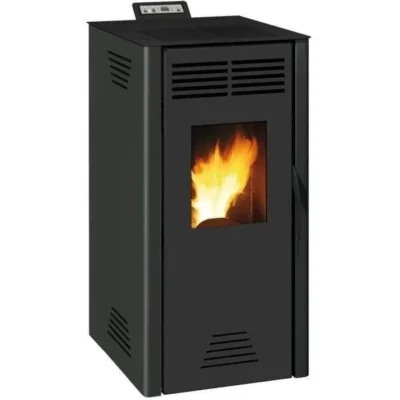 Poêle à granulés INVICTA Adrano – 7,3 kW – Rendement 88,7% – Noir