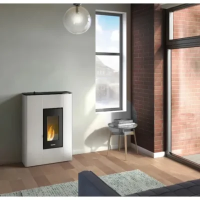 Poêle à granulés étanche Atrium 5 Blanc – 5 kW