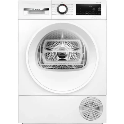 Sèche-linge pompe à chaleur BOSCH Série 6 WQG13500FR – 9 kg – Induction – L60 cm – Classe D – Blanc