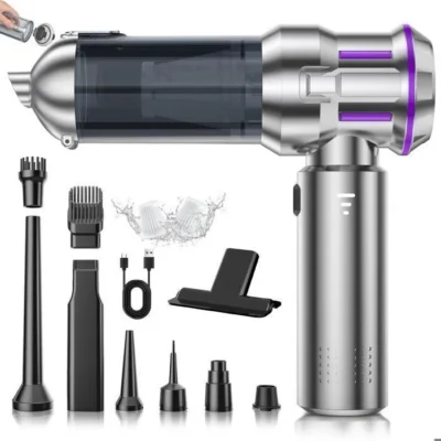 Aspirateur Voiture à main Sans Fil – 4 en 1 – Puissant 22000Pa – Autonomie 25 min – Capacité 200ml – Petit Aspirateur Main